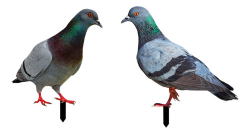 2 Estatuas De Palomas, Estacas De Jardín, Figuritas De