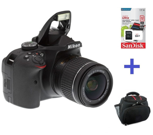 Nikon D3400 Kit 18-55 24mp Full Hd + Memoria 32g C10 + Bolso
