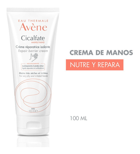 Crema Reparadora De Manos Avene Cicalfate 100ml