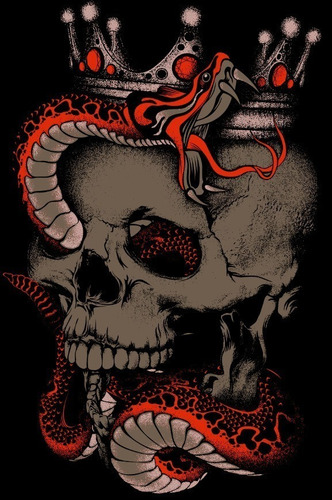 Imagem 2 de 7 de Camiseta Rock Caveira Rei Heavy Metal Masculina Promoção