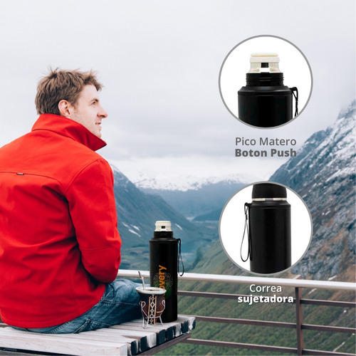 Termo 1.5 Lts Acero Inoxidable Pico Matero Discovery