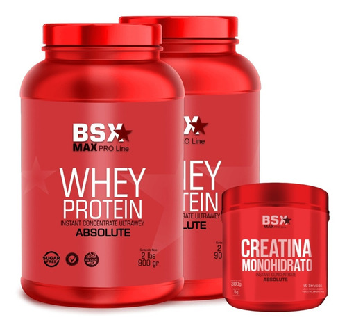 Whey Protein X 2 + Creatina Bsx Nutrition 300 Gr