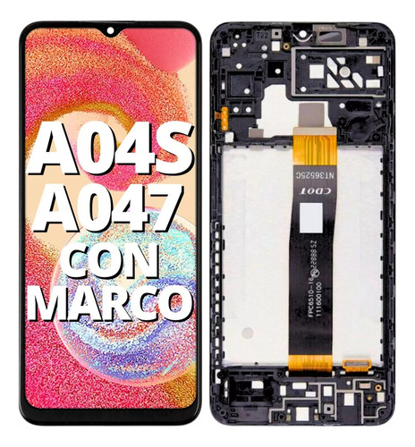 Modulo Touch Display Samsung A04s A047f Original Con Marco