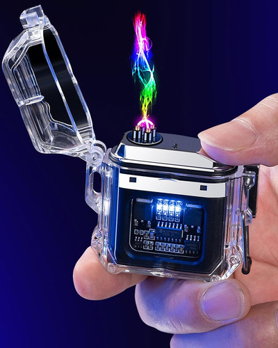 Encendedor Eléctrico Impermeable, Recargable, Llama De Arco
