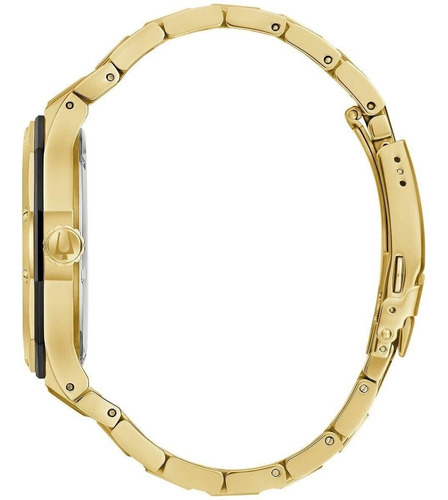 98d182 Reloj Bulova Clasico Octagonal Diamante 42mm Dorado Color del fondo Negro