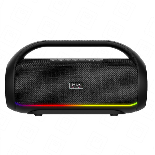 Alto Falante Philco Extreme Pbs220bt Portatil 220w - 2 Mic Cor Preto