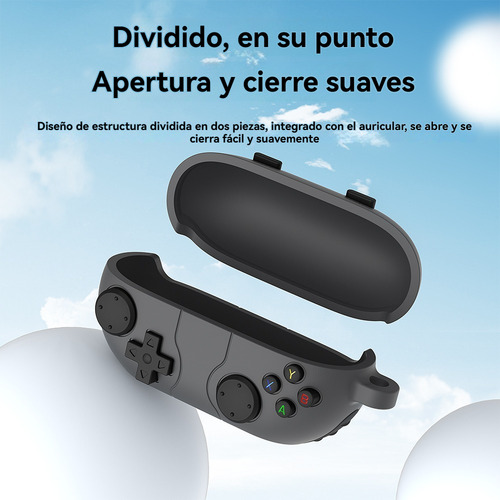 USDILU Funda Case Para Beats Solo Buds Uso Rudo Protector + Limpiador Juegos Carcasa Diseño Con Llavero Color Gris Oscuro