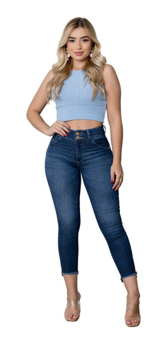 Calca Jeans Levanta Bumbum Cropped Ri19