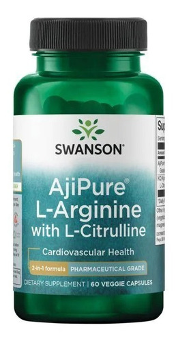 L Arginina Citrulina Ajipure 60 Caps Swanson