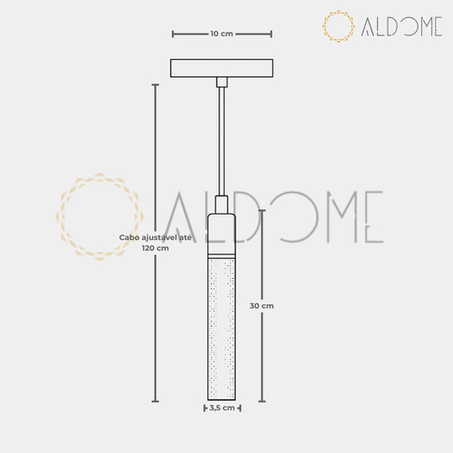Luminária Pendente Led Cristal Cilíndrico Lavabo Quarto 3em1