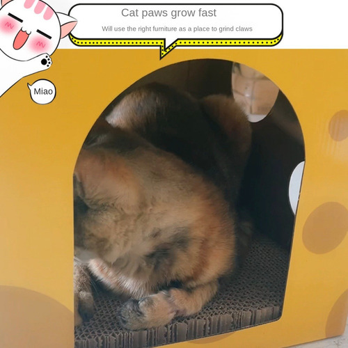 // Caixa De Papelão Cat Scratcher Bed Pet Supplies Raspador