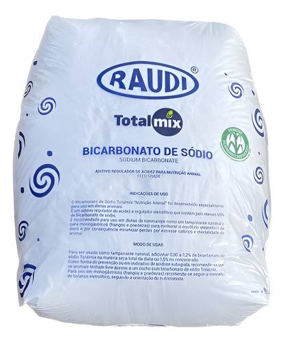 Bicarbonato De Sódio 25kg Totalmix Raudi