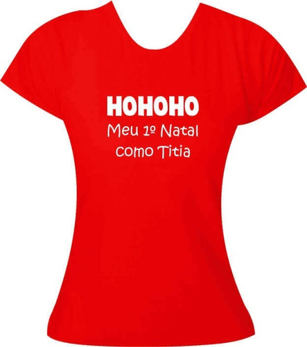 Baby Look Camiseta Feminina Meu Primeiro Natal Como Titia 4
