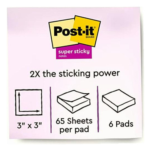 3m Post-it Notas Adhesivas Super Sticky Ultra 3x3in modelo