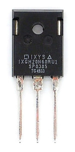 Transistor 20n60 Igbt 600v High Speed 40a Reemplaza Irg4pc40 Hgtg20n60 Gw19nc60hd Gw20nc60vd