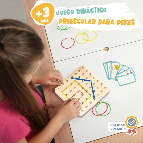 Tablero Montessori Figuras Geométricas Busy Board Didáctic