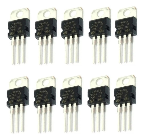 10 Piezas Regulador De Voltaje 6v Lm7806 7806 L7806cv