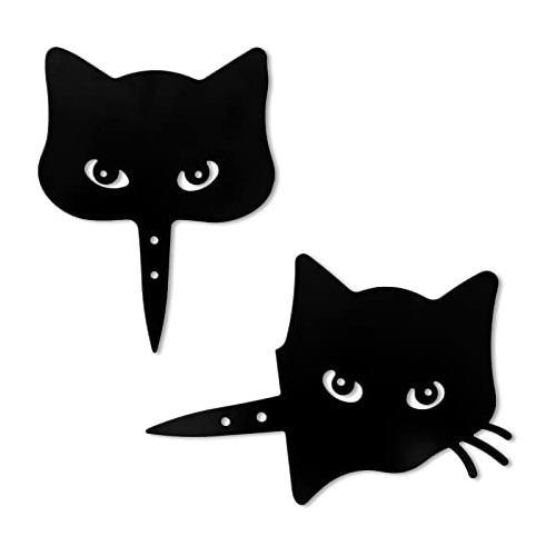 Decoraciones De Metal Con Forma De Gato Negro Para Halloween