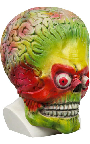 Cafele Mars Alien Attacks Mask Con Cerebro Realista Máscara