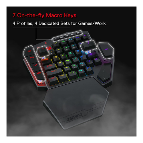 Redragon K585 Pro Teclado Mecánico Inalámbrico Con Una Sola