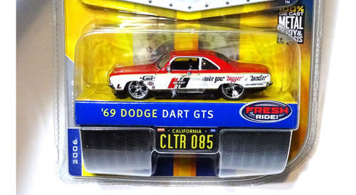 Jada Bigtime Muscle 69 Dodge Dart Gts 2006 Wave 8 Blaco Rojo