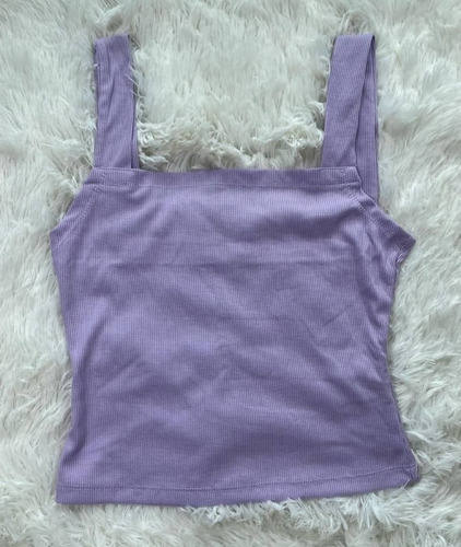 12.top Tank Corto Tejido Canale Lila Purpura