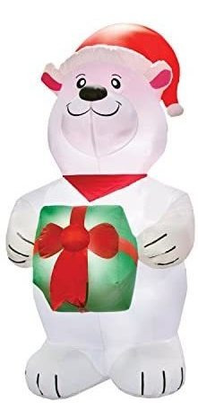 Santa Inflable Navidad 7.5' Con Luces Led