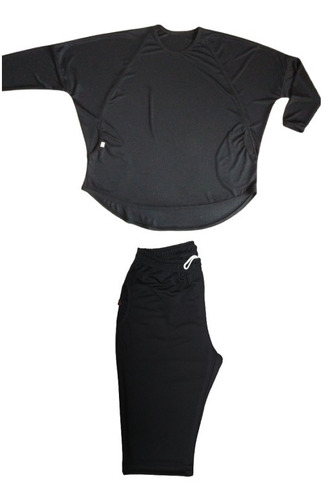 Conjunto Deportivo Maxi Buzo + Capri Pescador Secado Rápido