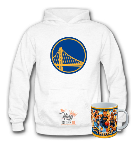 Poleron + Taza, Diseño Original De Golden State Warriors, The King Store 10