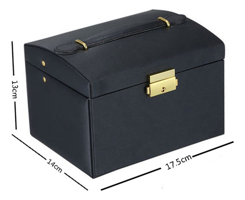 Joyero C De Tres Capas Con Doble Cajón, Color A La Moda Con