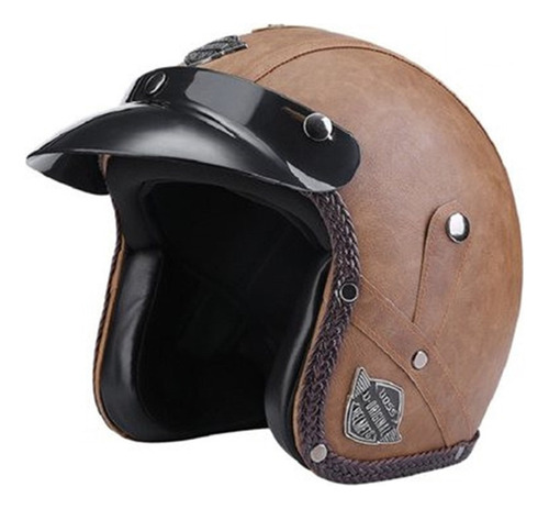 Casco 3/4 Abierto,casco De Moto Vintage Hombre Y Mujer