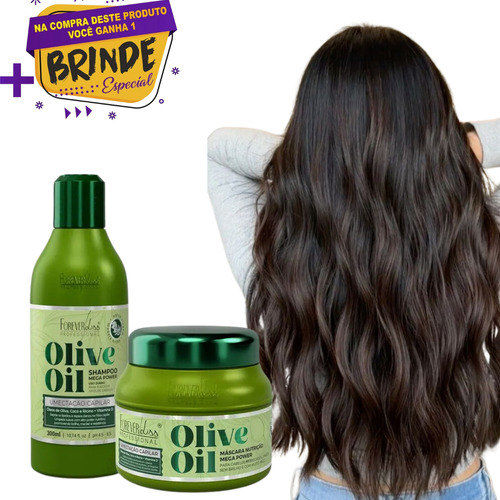 Kit Forever Liss Olive Oil Shampoo E Máscara 250g +
