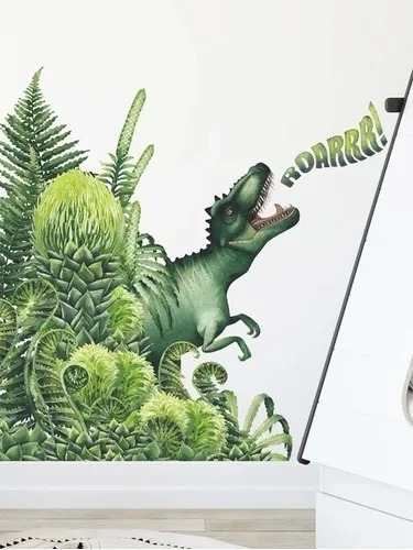 Sticker Pegatina Vinilo De Dinosaurio T-rex Decorar En Pared