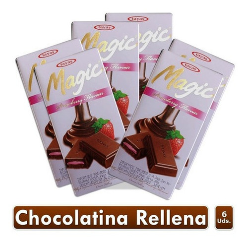 Chocolatina Rellena Magic 80gr X6 Uds