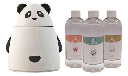 Humidificador Ultrason Panda Usb Infantil+ 3 Esencias 250ml.