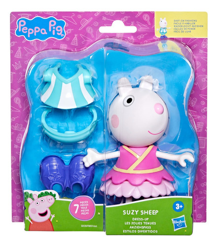 Muñeca De Suzy Sheep Con 6 Accesorios De Moda 3 Años Peppa P