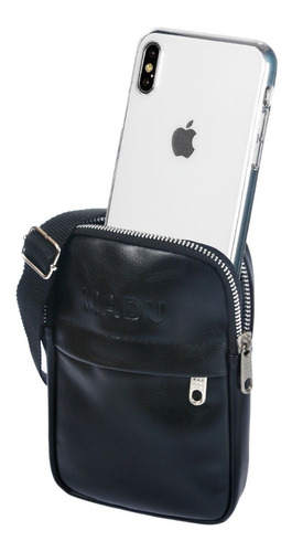 Imagen 6 de 10 de Porta Celular Unisex Bandolera Eco Cuero Chica Mini Bag Madu