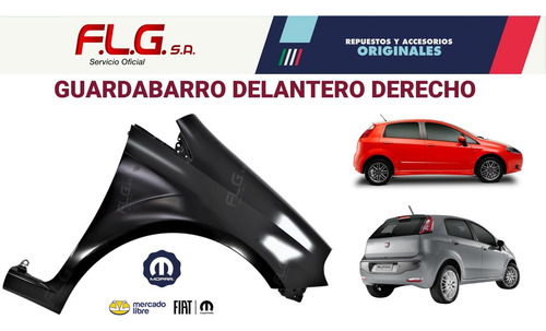 Guardabarro Delantero Der Original Fiat
