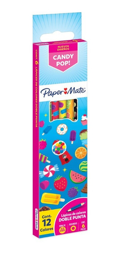 Colores Doble Punta Paper Mate Candy Pop 6 Pzas X 12 Colores