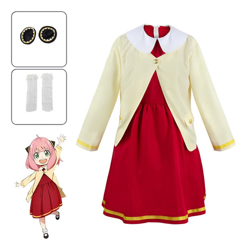 Vestido De Fiesta Anime Spy X Family Anya Disfraz Cosplay, 4