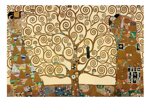 Vinilo 20x30cm Arbol De La Vida Klimt Gustav Pintura