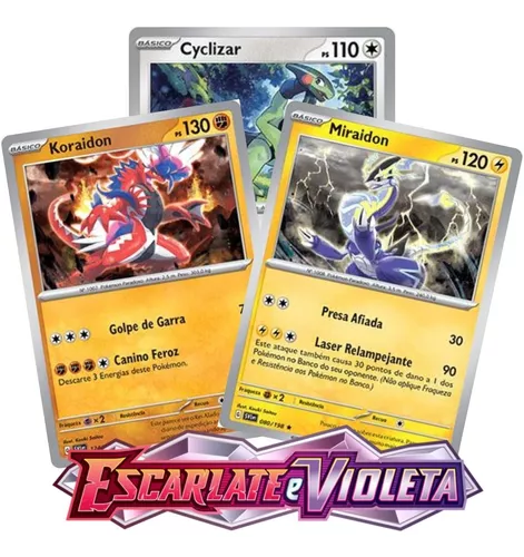 Carta Pokémon Miraidon E Koraidon Escarlate E Violeta