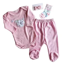 Comprar Ajuar Conjunto Algodon Bebe Recien Nacida Rosa Recien Nacida