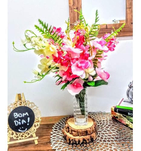 Vaso Vidro + Flores Do Campo - Solitário Arranjos Decorativo | Parcelamento sem juros Vaso Vidro + Flores Do Campo - Solitário Arranjos Decorativo | Parcelamento sem juros