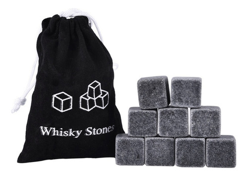 Conjunto De 9 Rocas De Refrigeración De Whisky En Granito