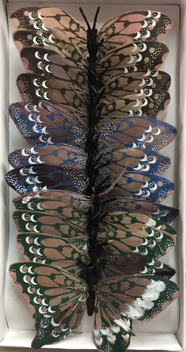 Mariposa Decorativa C056 Pintadas Grandes X 12 Unidades