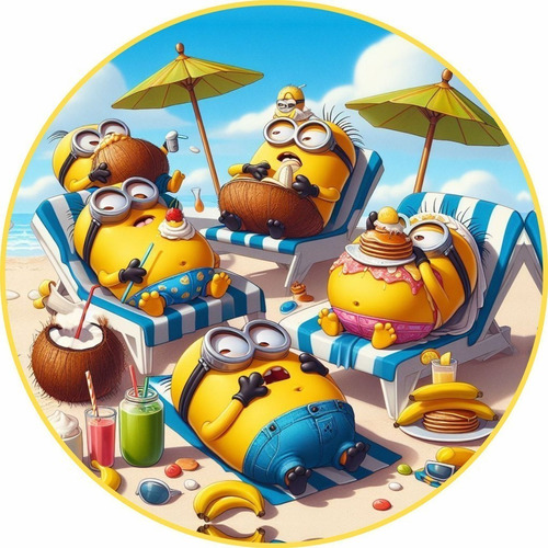 50 Adesivos Redondo Personalizados 5x5 Minion Mmf