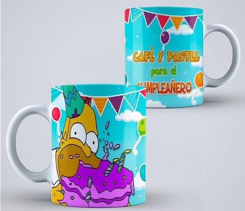 Imagen 9 de 9 de Plantillas Para Tazas Diseño Los Simpsons Sublimar Imprimir