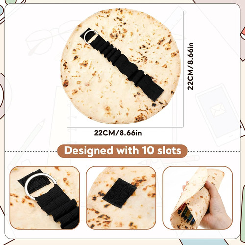 4 Piezas Divertido Rollo De Tortilla Portalápices Titular Di