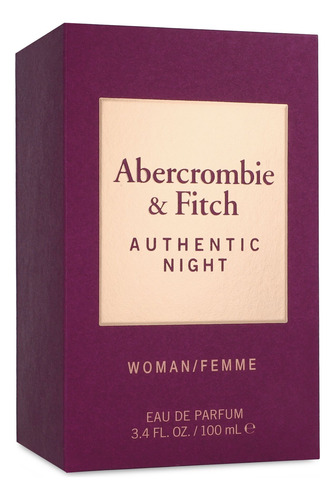 Abercrombie & Fitch Authentic Night Woman 100ml Edp Spray -